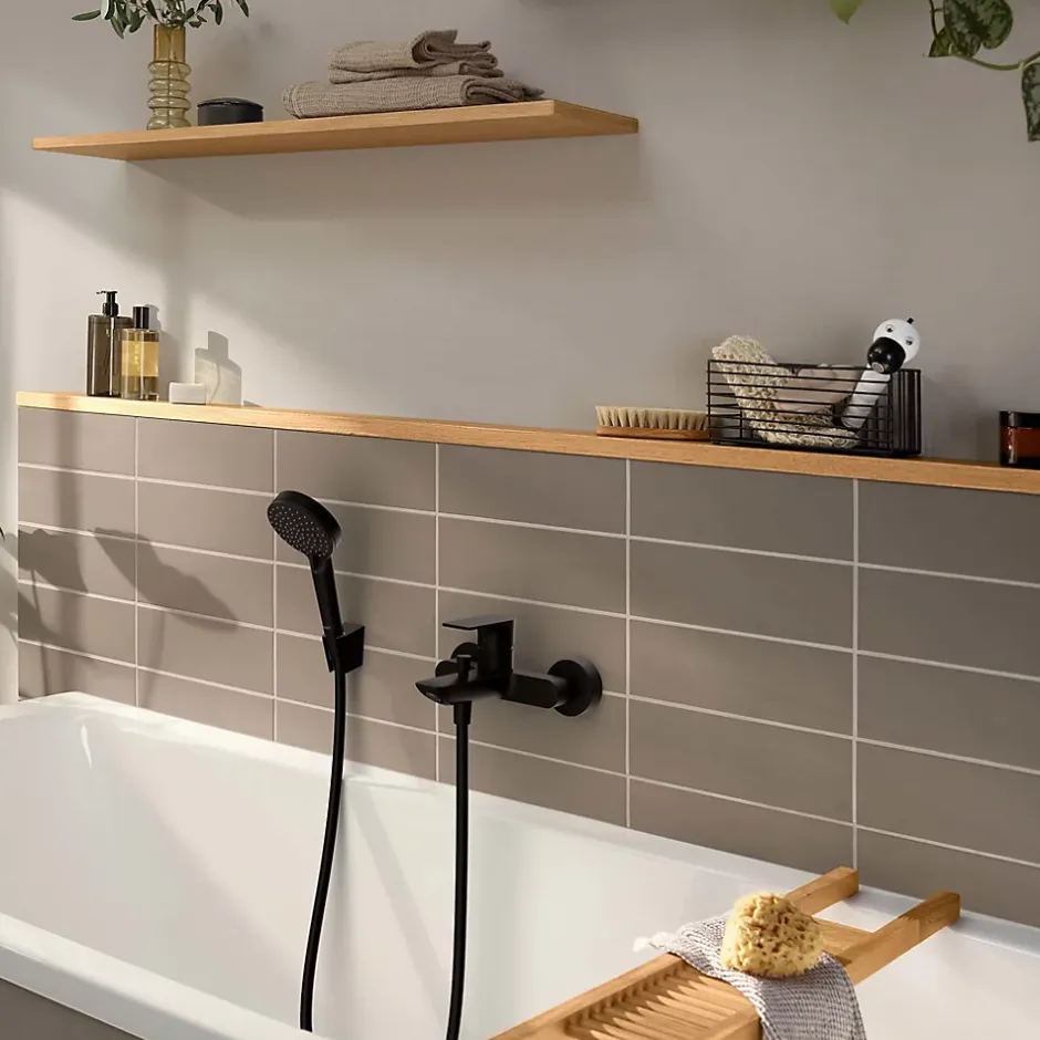 Mitigeur de baignoire Rebris E Noir mat