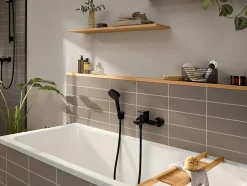 Mitigeur de baignoire Rebris E Noir mat