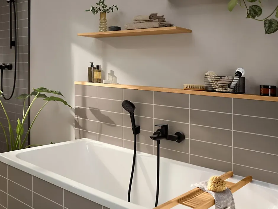 Mitigeur de baignoire Rebris E Noir mat