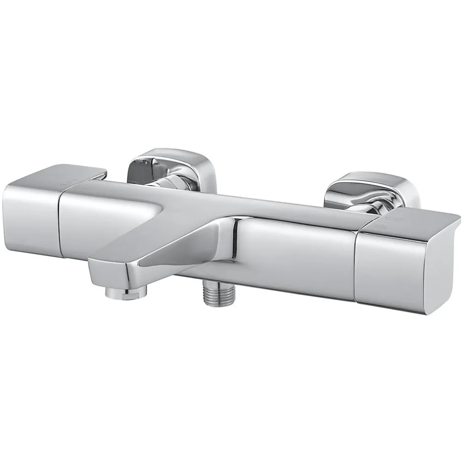 GoodHome Mitigeur de baignoire thermostatique chromé Teesta* Robinet De Baignoire
