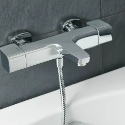 GoodHome Mitigeur de baignoire thermostatique chromé Teesta* Robinet De Baignoire