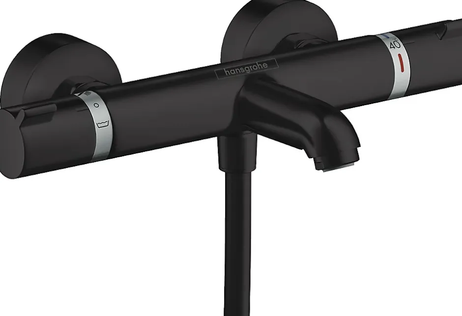 Hansgrohe Mitigeur de baignoire thermostatique noir Ecostat* Robinet De Baignoire