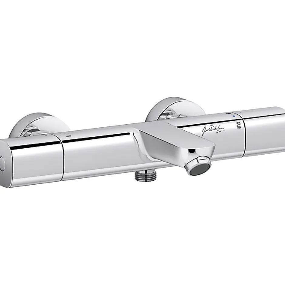 Jacob Delafon Mitigeur de bain-douche mural avec inverseur intégré - Débit 20 L/min - July+ -* Robinet De Douche
