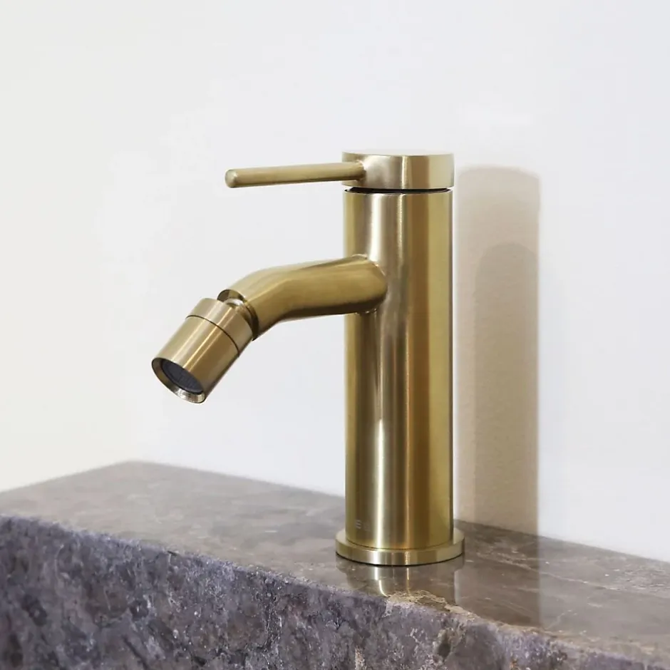 Essebagno Mitigeur de bidet avec mousseur orientable, doré, Lollipop