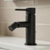 GoodHome Mitigeur de bidet monotrou avec mousseur orientable, noir mat, Owens