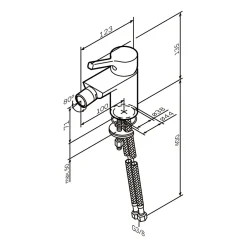 Am.Pm Europe Mitigeur de bidet Robinet de Bidet Chromé, taille S, FXB83100 X-Joy S AM.PM