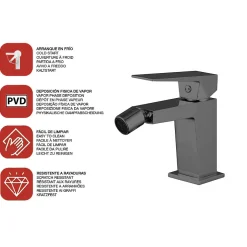 Poalgi Mitigeur de bidet SKY BATH noir cristal PVD série INFINITE* Robinet De Bidet