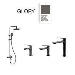 Poalgi Mitigeur de bidet SKY BATH noir cristal PVD série GLORY