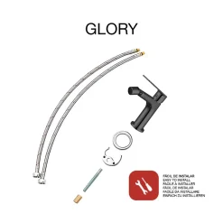 Poalgi Mitigeur de bidet SKY BATH noir cristal PVD série GLORY