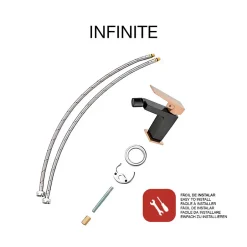Poalgi Mitigeur de bidet SKY BATH noir cristal et or rose PVD série INFINITE* Robinet De Bidet