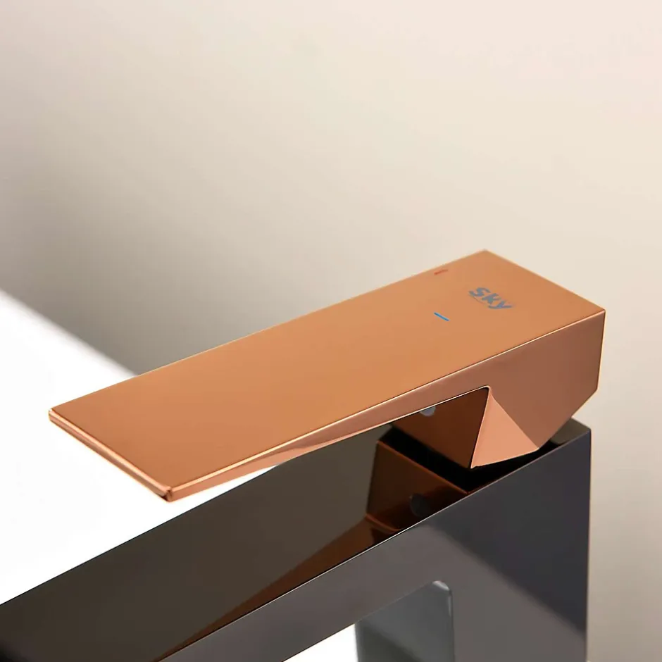Poalgi Mitigeur de bidet SKY BATH noir cristal et or rose PVD série INFINITE* Robinet De Bidet