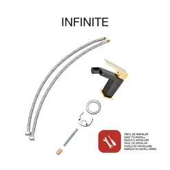 Poalgi Mitigeur de bidet SKY BATH noir cristal et or PVD série INFINITE* Robinet De Bidet