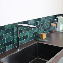 Essebagno Mitigeur de cuisine argenté avec douchette Magic