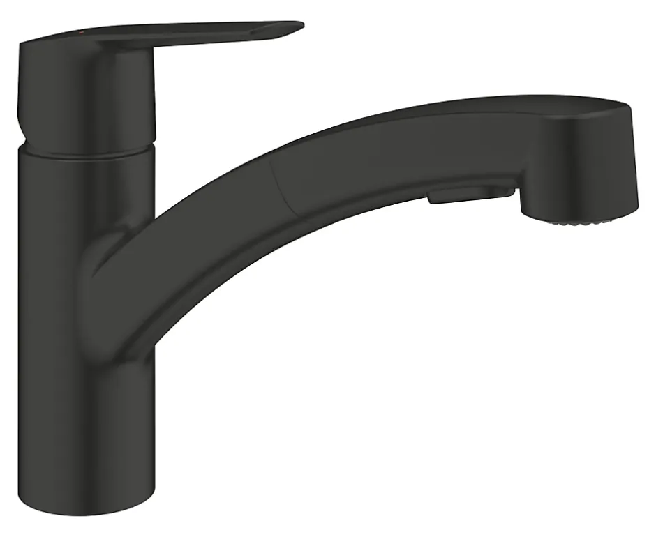 Grohe Mitigeur de cuisine avec douchette noir Start* Evier Et Robinet De Buanderie