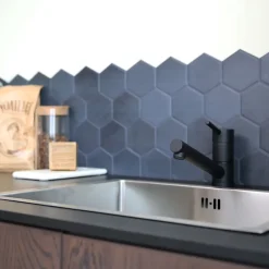 Essebagno Mitigeur de cuisine avec douchette noir Tubic