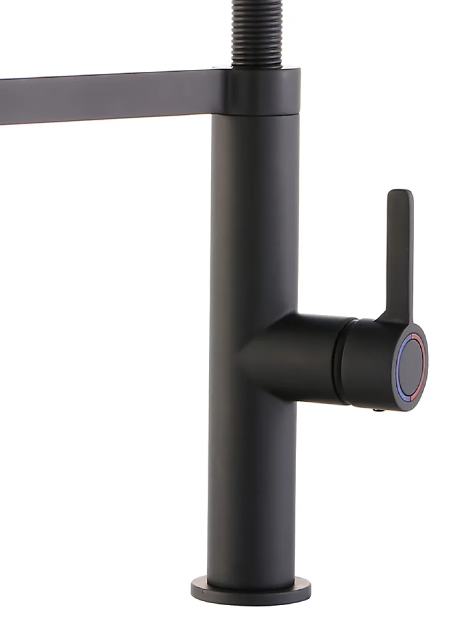 GoodHome Mitigeur de cuisine avec douchette noir mat Kamut* Evier Et Robinet De Buanderie