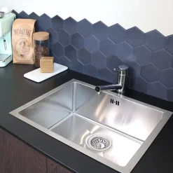 Essebagno Mitigeur de cuisine avec douchette chromé Tubic