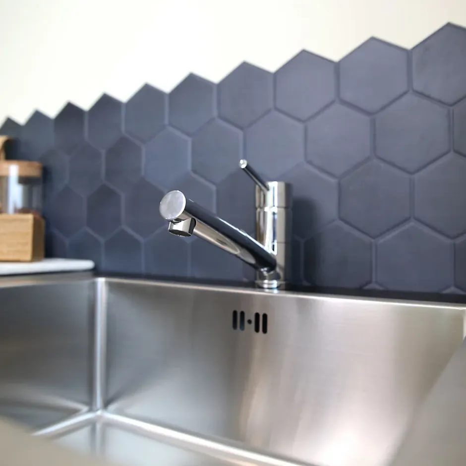 Essebagno Mitigeur de cuisine avec douchette chromé Tubic