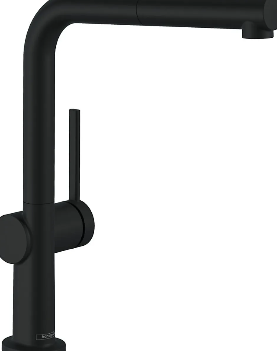 Hansgrohe Mitigeur de cuisine avec douchette noir mat Talis M 54 bec droit