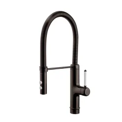 GoodHome Mitigeur de cuisine avec douchette noir Gevuina* Evier Et Robinet De Buanderie