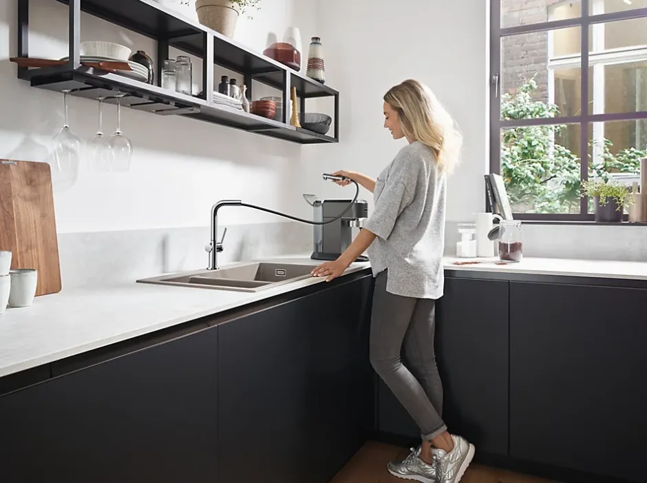 Hansgrohe Mitigeur de cuisine avec douchette extractible chromé Talis M54 H. 296 cm