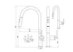 Essebagno Mitigeur de cuisine chromé Iconic* Evier Et Robinet De Buanderie