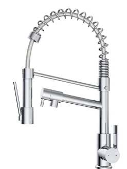 Essebagno Mitigeur de cuisine chromé avec douchette Hotto