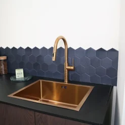Essebagno Mitigeur de cuisine cuivré avec douchette Architek* Evier Et Robinet De Buanderie