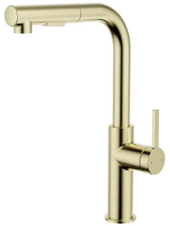 Essebagno Mitigeur de cuisine doré avec douchette Pure II
