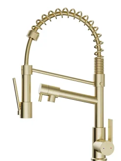 Essebagno Mitigeur de cuisine doré avec douchette Hotto* Evier Et Robinet De Buanderie