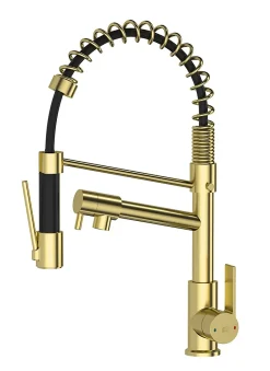 Essebagno Mitigeur de cuisine doré avec douchette Big Hotto
