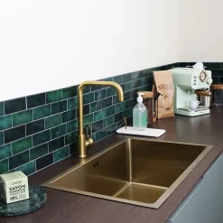 Essebagno Mitigeur de cuisine doré Baltic* Evier Et Robinet De Buanderie