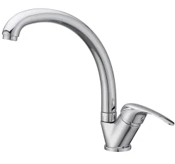 Cooke & Lewis Mitigeur de cuisine Dora en laiton couleur argenté H.25,5 cm* Evier Et Robinet De Buanderie