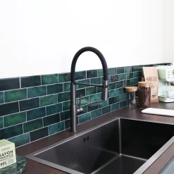 Essebagno Mitigeur de cuisine gun métal avec douchette Magnet