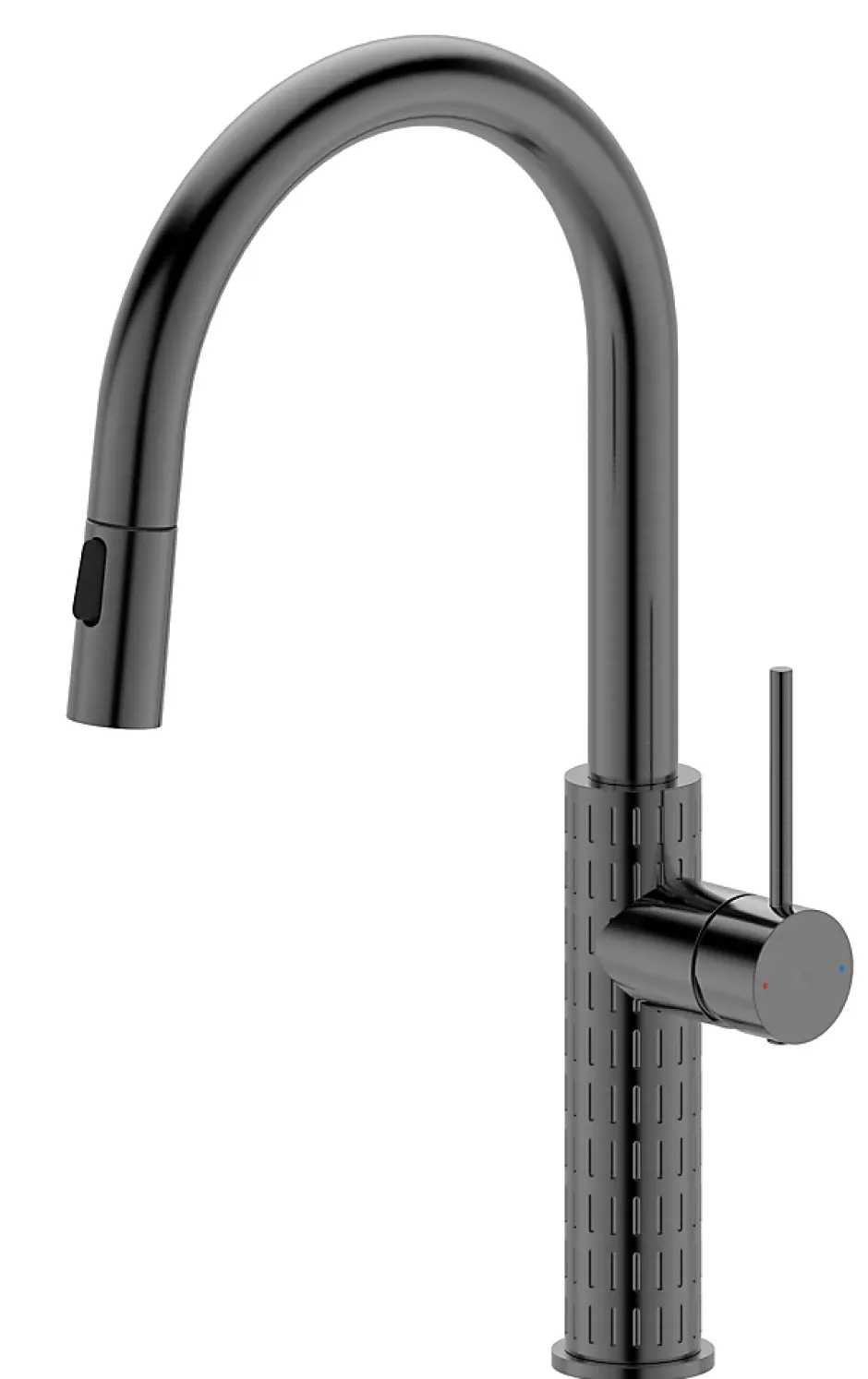 Essebagno Mitigeur de cuisine gun métal avec douchette Architek