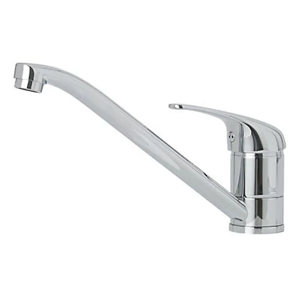 Cooke & Lewis Mitigeur de cuisine Huka en laiton couleur argenté H.15,9 cm* Evier Et Robinet De Buanderie
