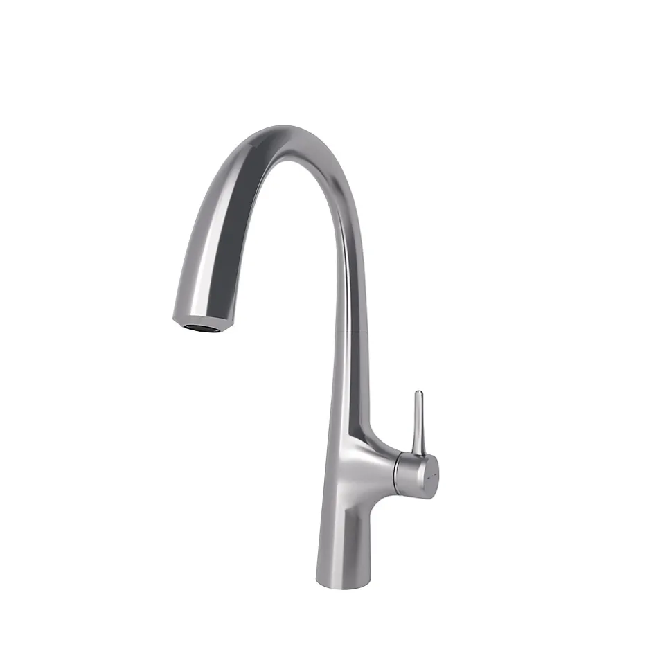 GoodHome Mitigeur de cuisine laiton brossé Edulis