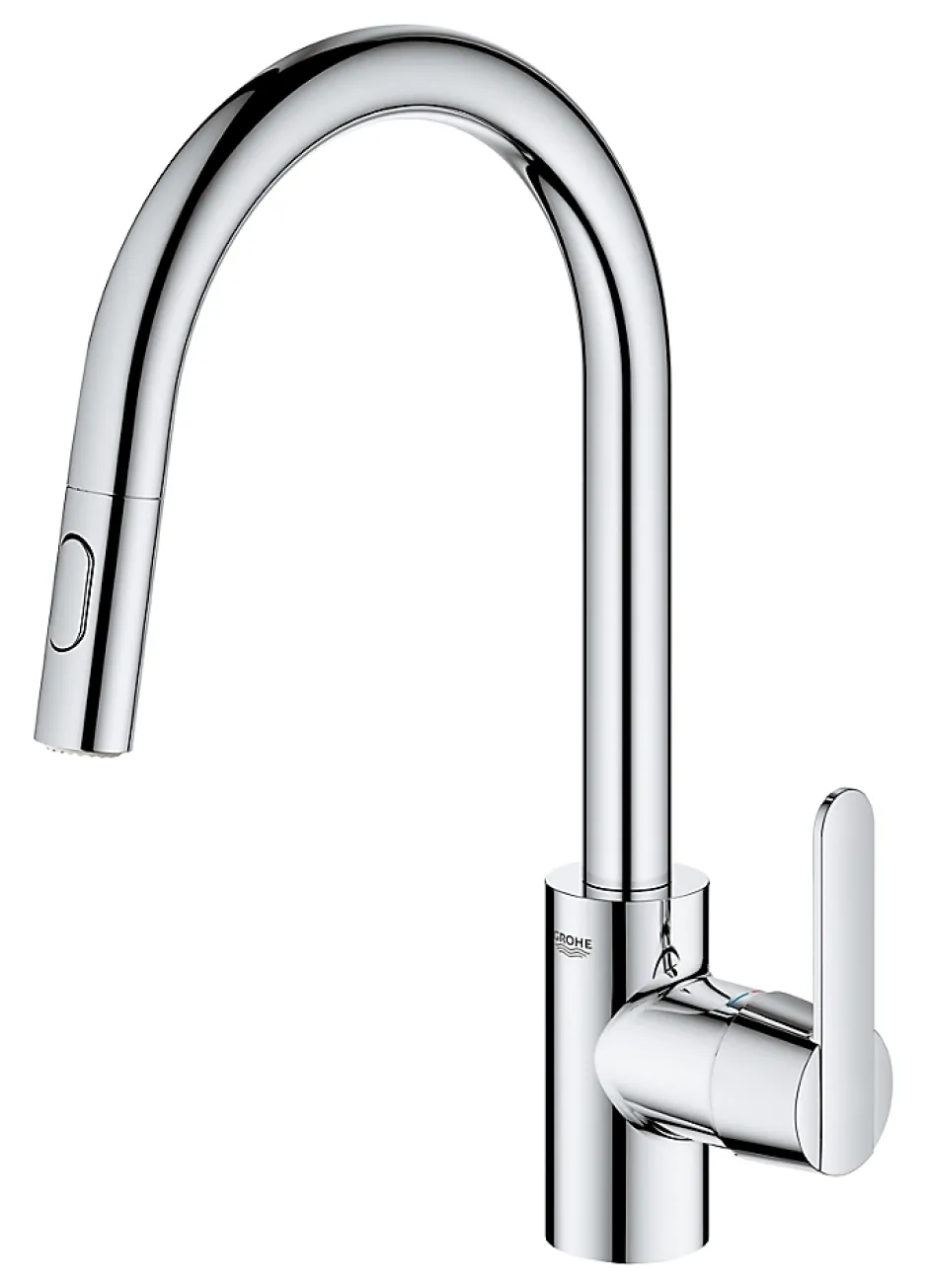 Grohe Mitigeur de cuisine medium chromé avec douchette* Evier Et Robinet De Buanderie