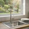 Cooke & Lewis Mitigeur de cuisine nickel brossé Belmore