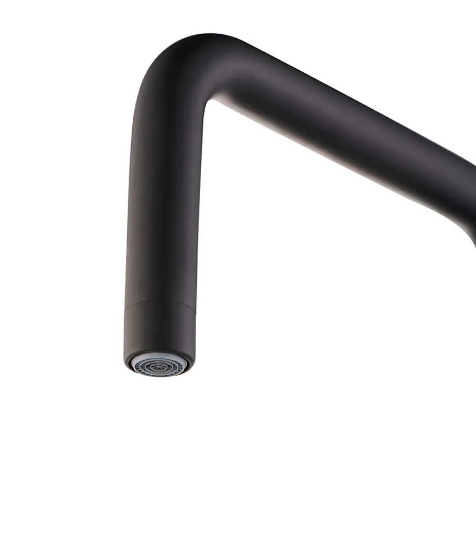 GoodHome Mitigeur de cuisine noir mat Kamut* Evier Et Robinet De Buanderie