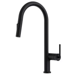 Essebagno Mitigeur de cuisine noir avec douchette Iconic