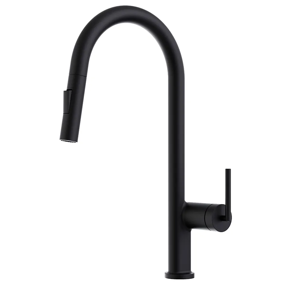 Essebagno Mitigeur de cuisine noir avec douchette Iconic