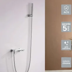 Imex Products Mitigeur de Douche anti-calcaire Chrome IMEX OLIMPO BDC033-5* Robinet De Douche