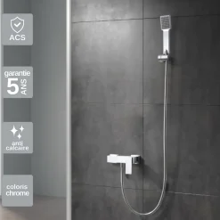 Imex Mitigeur de Douche anti-calcaire Chrome PISA BDP048-5* Colonne De Douche Mécanique