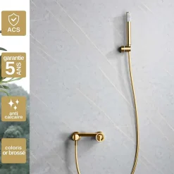 Imex Products Mitigeur de Douche anti-calcaire Or Brossé IMEX OLIMPO BDC033-5OC