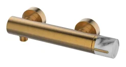 Essebagno Mitigeur de douche cuivre et marbre blanc Manopola* Robinet De Douche