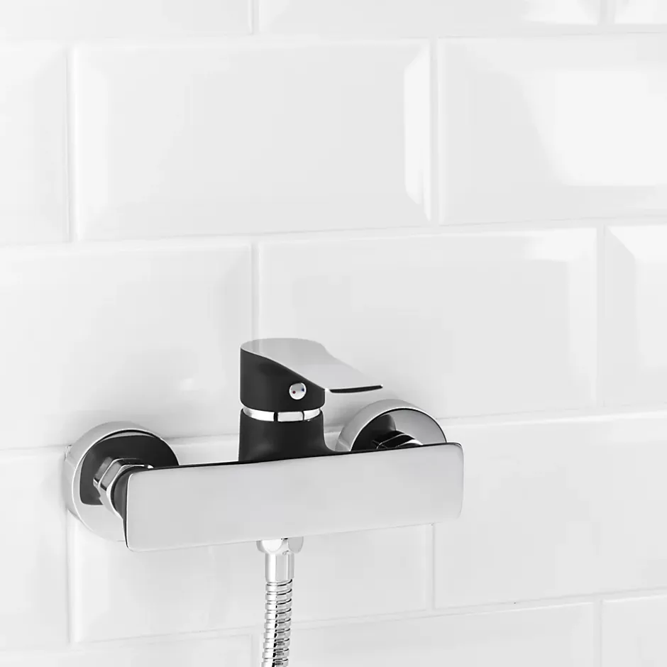 Cooke & Lewis Mitigeur de douche entraxe 150 mm Cook & Lewis Wicie en laiton coloris noir* Robinet De Douche