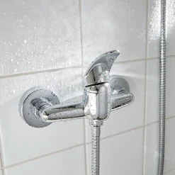 GoodHome Mitigeur de douche entraxe 150 mm Eidar en laiton chromé
