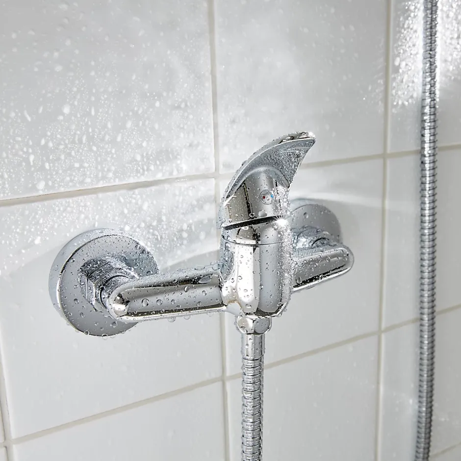 GoodHome Mitigeur de douche entraxe 150 mm Eidar en laiton chromé