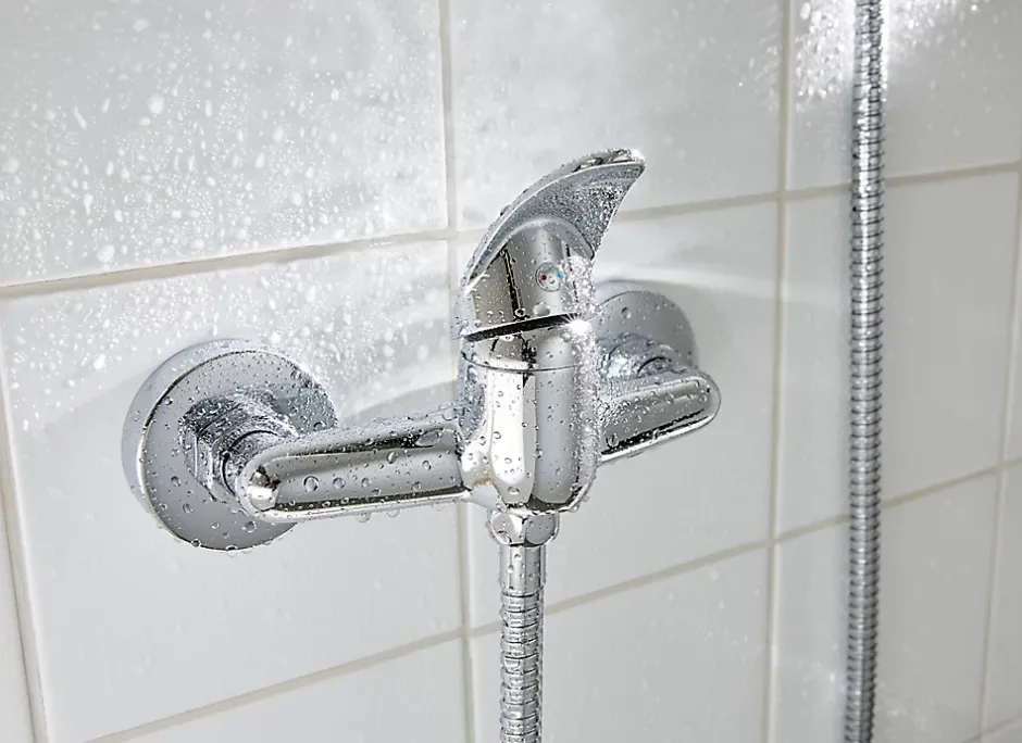 GoodHome Mitigeur de douche entraxe 150 mm Eidar en laiton chromé